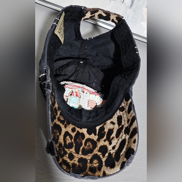 Distressed 1st Edition Black HAPPY CAMPER Adjustable Cap/Hat - Picture 7 of 8